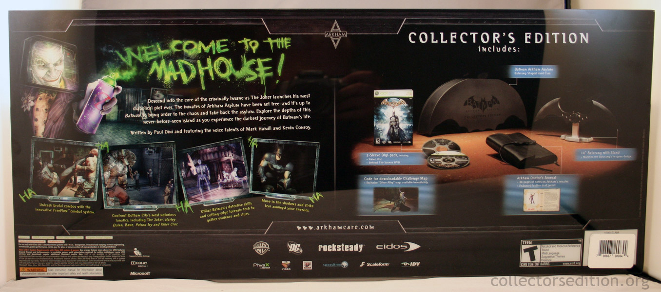 CollectorsEdition.org » Batman: Arkham Asylum Collector's Edition