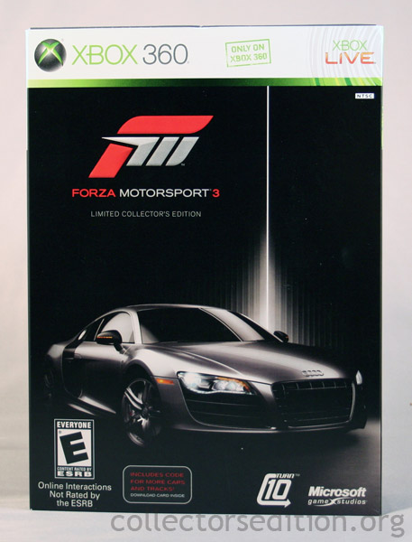 FORZA MOTORSPORT 3 LIMITED COLLECTORS EDITION XBOX 360 NEW SEALED FREE  SHIPPING