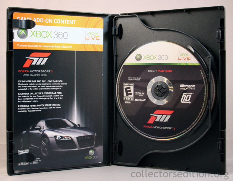 Forza Motorsport 3 Limited Collectors Edition Xbox 360 Game
