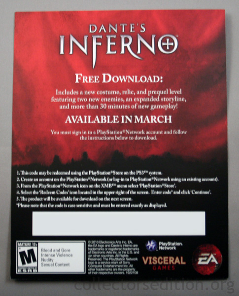 Dantes Inferno Divine Edition Playstation 3 Ps3