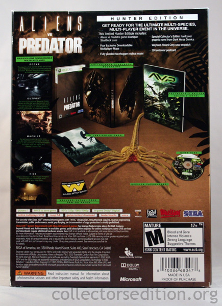 Aliens Vs Predator: Hunter Edition Xbox 360 Game 