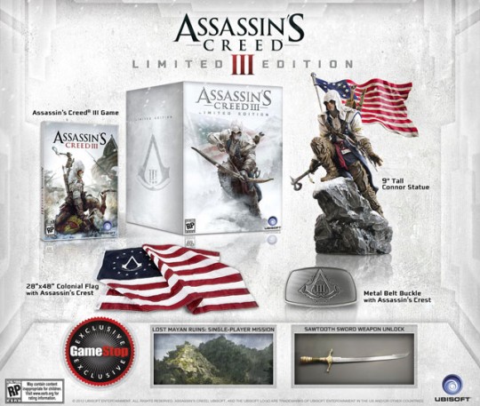 Assassin's Creed III GameStop Exclusive Limited Edition (Xbox 360) [NTSC] (PS3) [1] (Ubisoft)