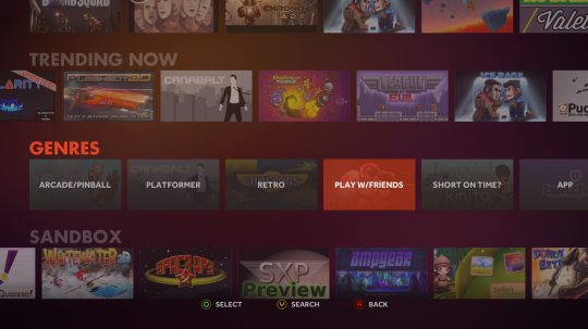 Ouya Discover Menu