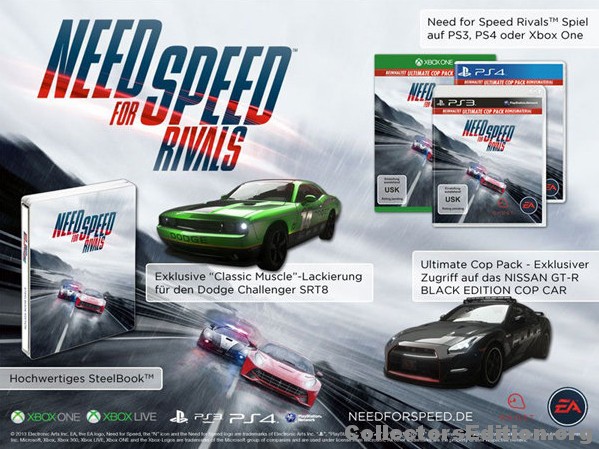 verlichten Wereldvenster Precies CollectorsEdition.org » Need For Speed: Rivals (SteelBook Edition) (PS4)  [Europe]