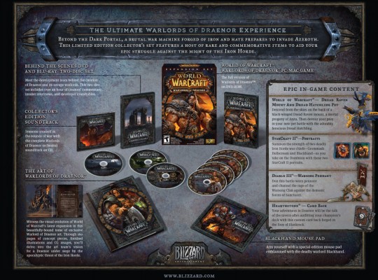 World of Warcraft Warlords of Draenor Collector's Edition