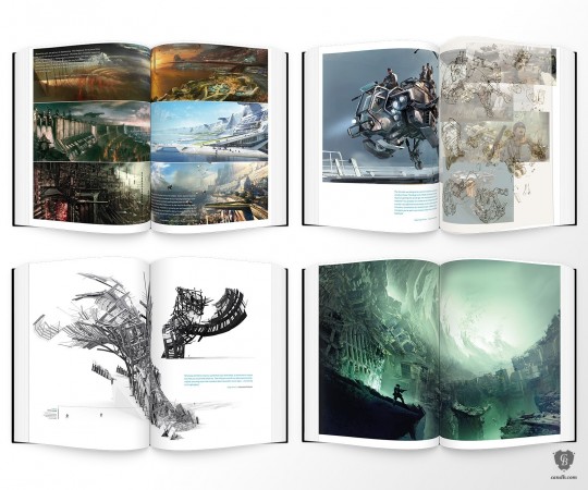 the inside of the Killzone 15 year anniversary art book