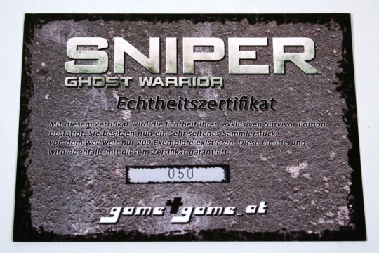 Sniper Ghost Warrior (Ammo Box) (Survivor Edition) (PS3) [2] (Games4Games.at)