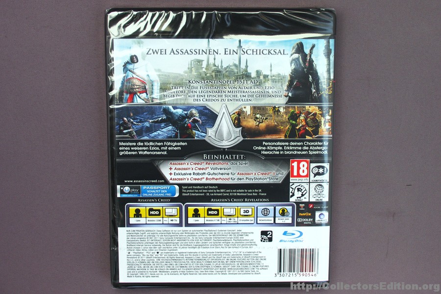 Assassin's Creed PS3 Back cover