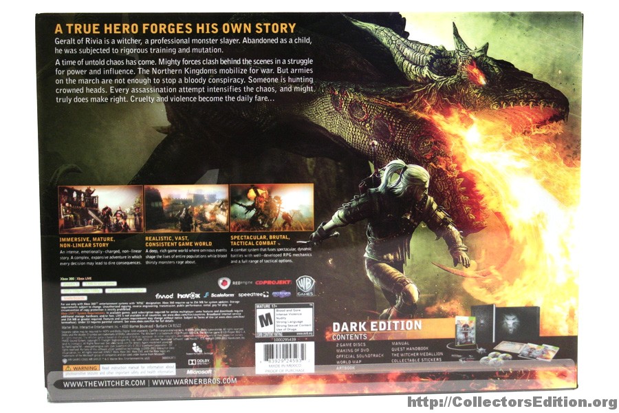 The Witcher 2 Assassins of Kings World Map from Limited edition - no game  here