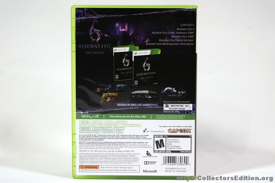 JOGO XBOX 360 - RESIDENT EVIL 6 ARCHIVES (1)